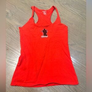 Captain Morgan red tank top drink responsibly women’s size large